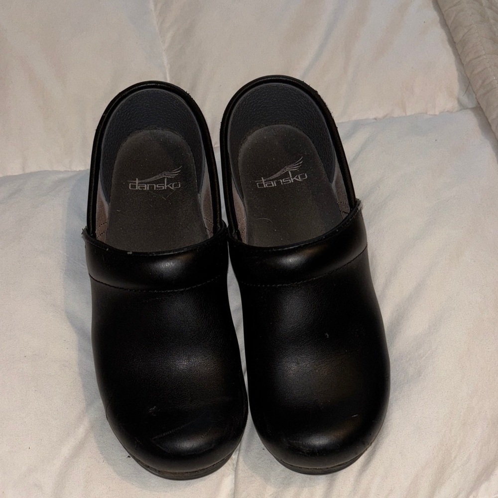 Dansko Sleek Black Slip-On Clogs